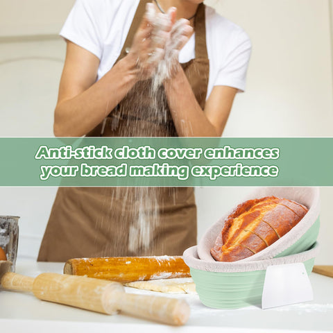 Nuogo silicone proofing basket ensures even heat for crusty loaves