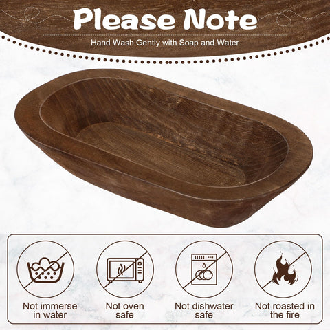 Nuogo wooden dough bowl suitable for decorative candle arrangements with heat safe setup.