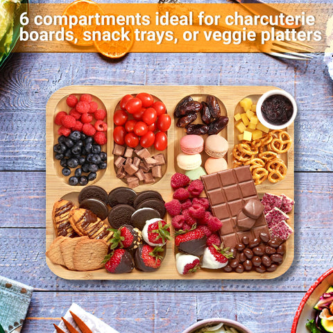 NUOLAN charcuterie board lid preserves freshness during transport.