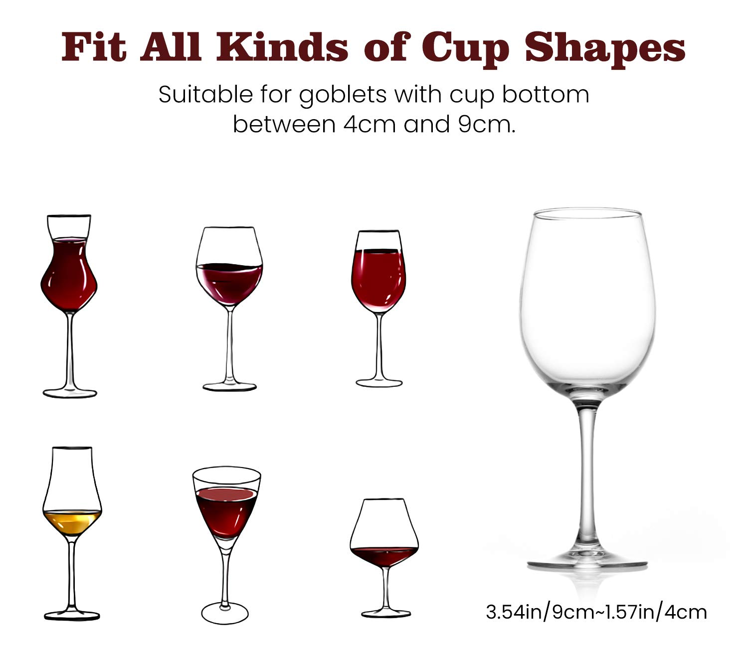Nuovoware stemware hanger three-row design keeps glasses secure.