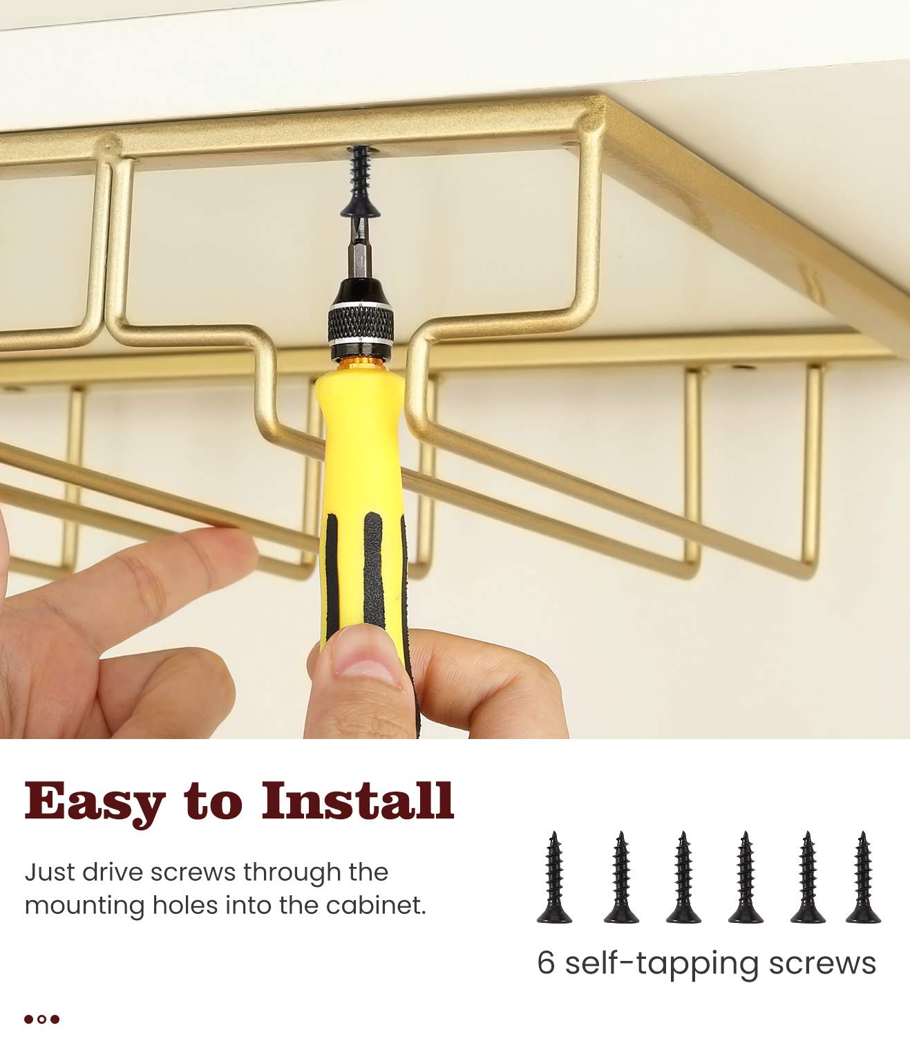 Nuovoware under-cabinet mounting holes enable quick installation.