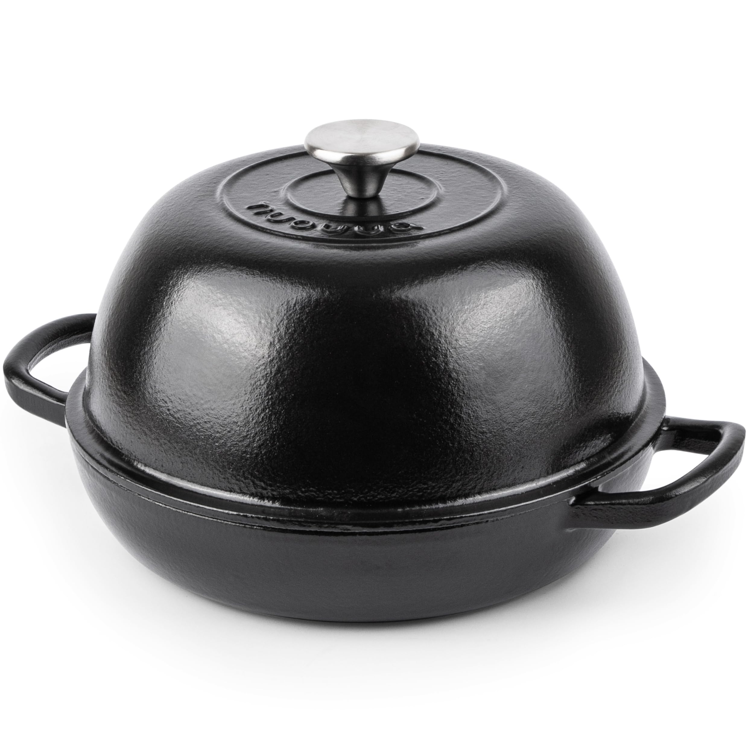 Nuovva black enamel adds a stylish touch to contemporary kitchens.