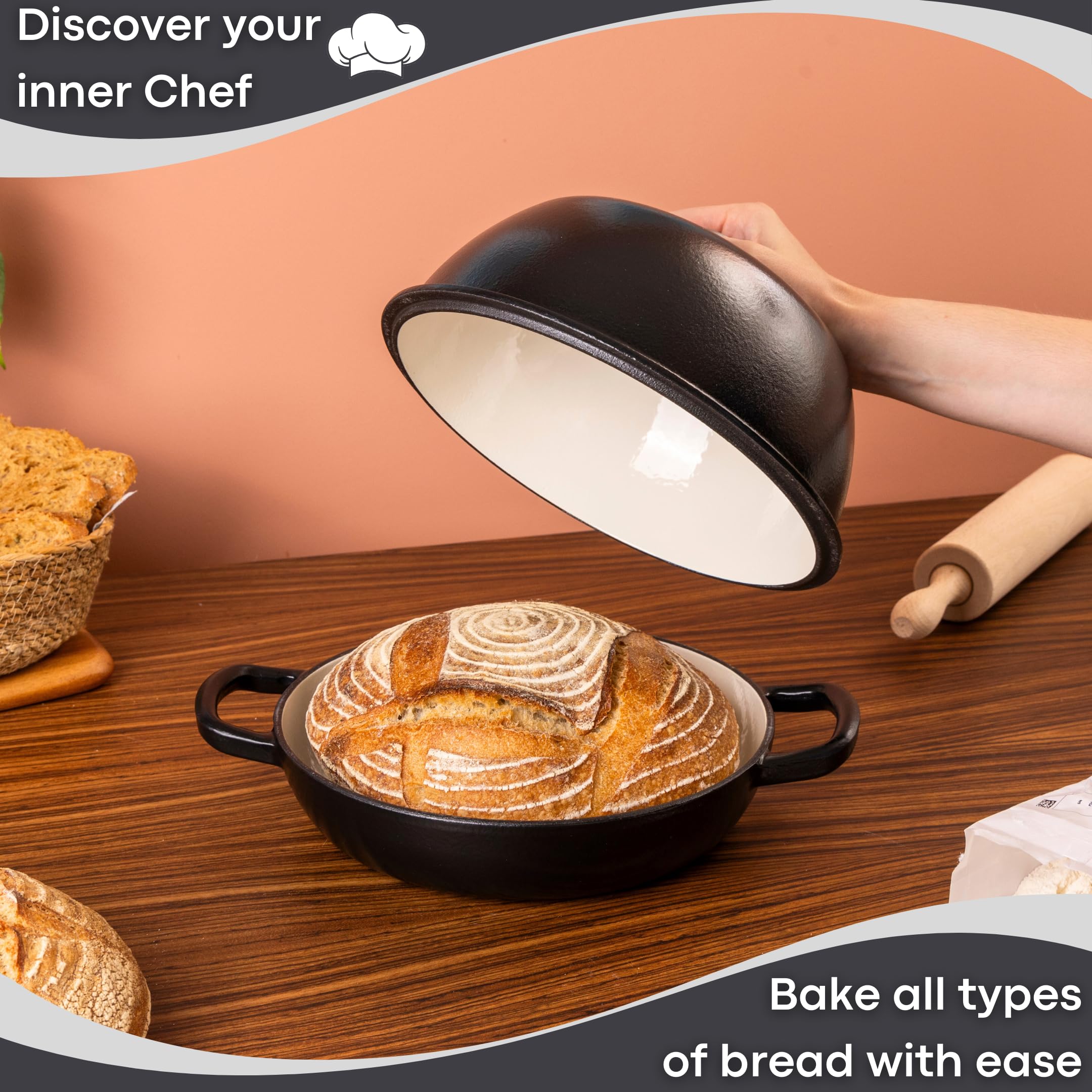 Nuovva enamel finish resists rust and makes cleaning effortless.