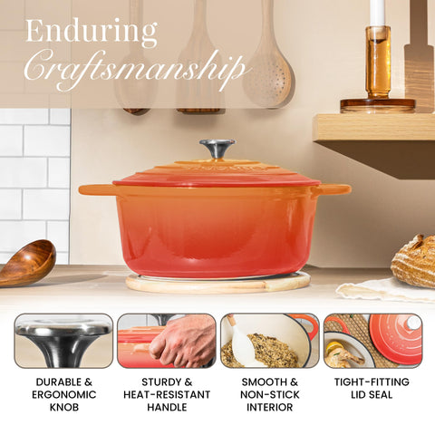 Nuovva Dutch oven ideal for braising and slow cooking in the oven.