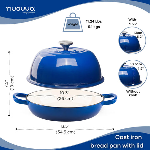 Nuovva enamelled interior resists rust, keeping flavors pure and surface easy to clean.