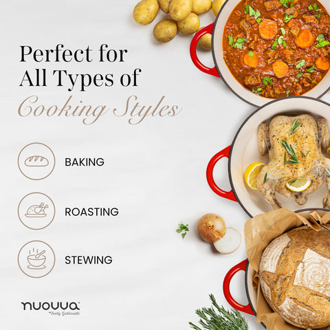Nuovva easy-clean enamel surface reduces mess after busy dinners