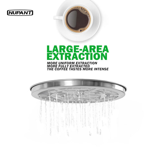 NUPANT coffee urn keep-warm gauge view illustrates the heat-preserving feature and level gauge.