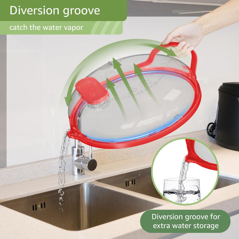 Nutikas easy-clean lid reduces splatter and simplifies cleanup