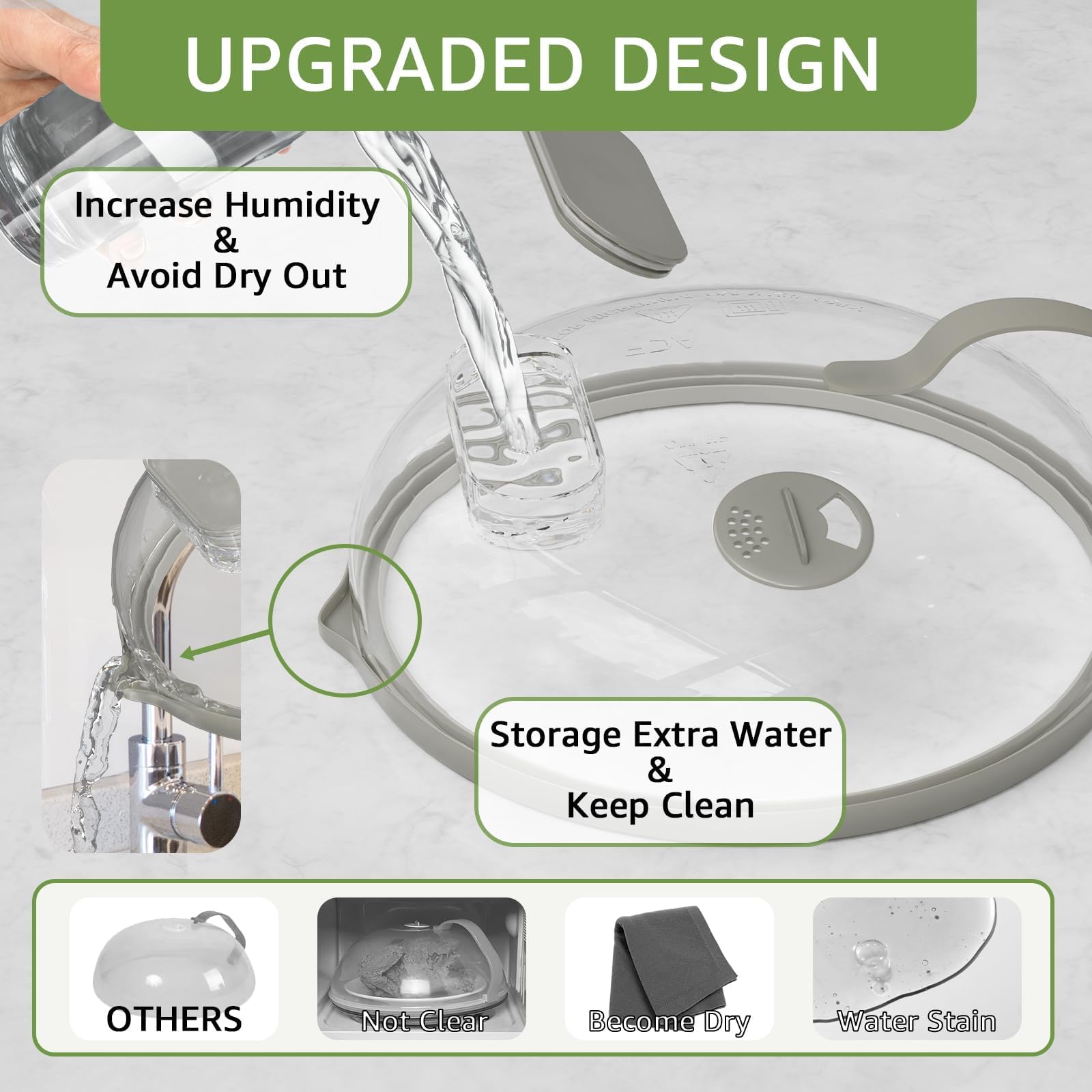 NUTIKAS microwave lid for efficient heating and quick cleanup