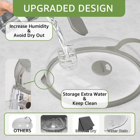 NUTIKAS microwave lid for efficient heating and quick cleanup