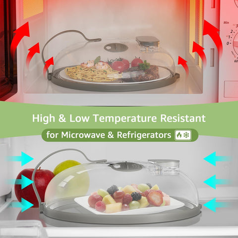 NUTIKAS plate cover for heating food reduces splatter in microwave
