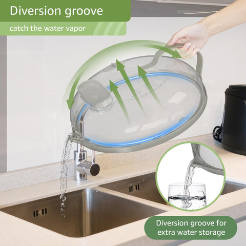 NUTIKAS splash guard in kitchen keeps microwave interior clean