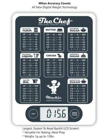 NutraTrack kitchen scale with automatic shut-off to save battery life.