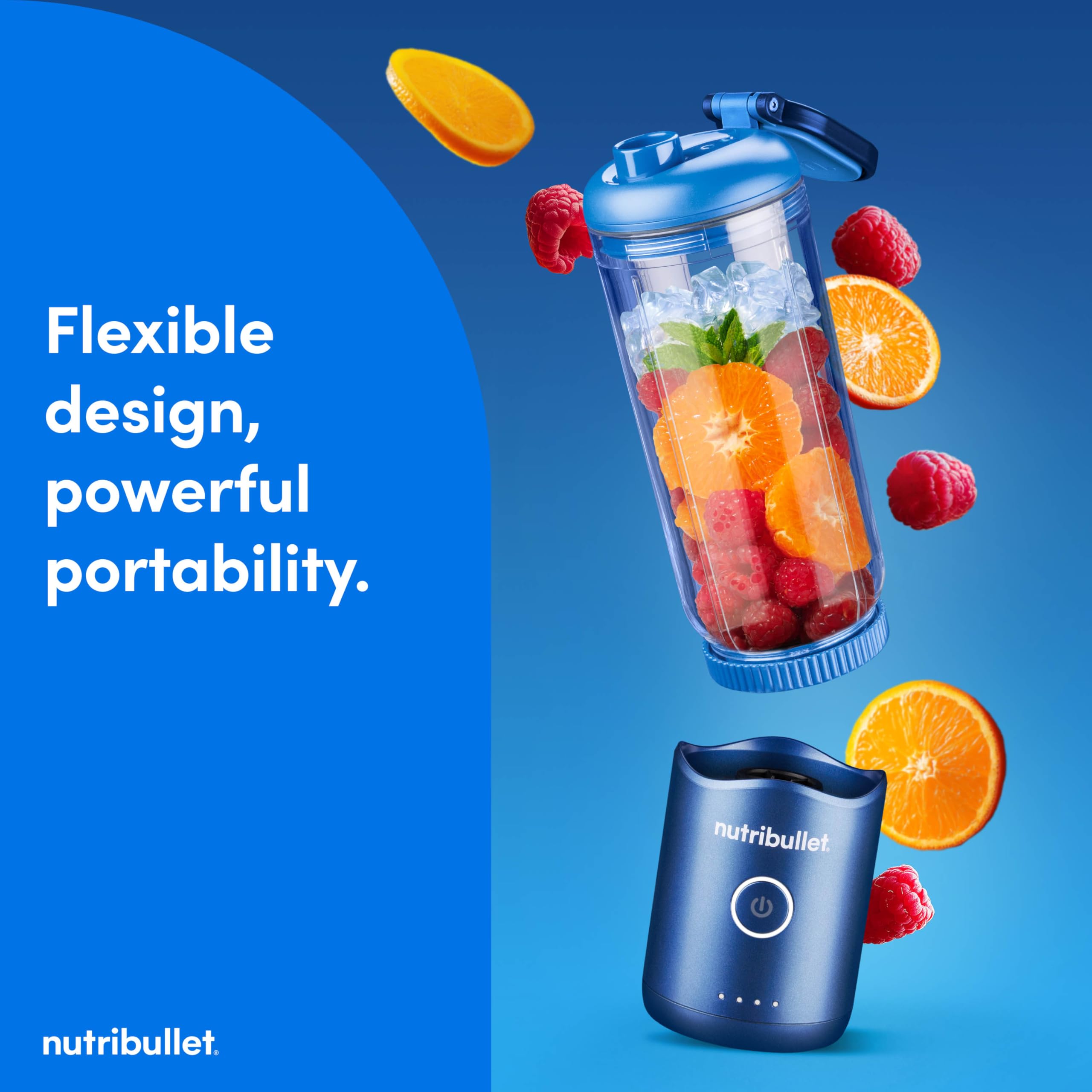 NutriBullet Flex leak-proof to-go lid enables spill-free portability.