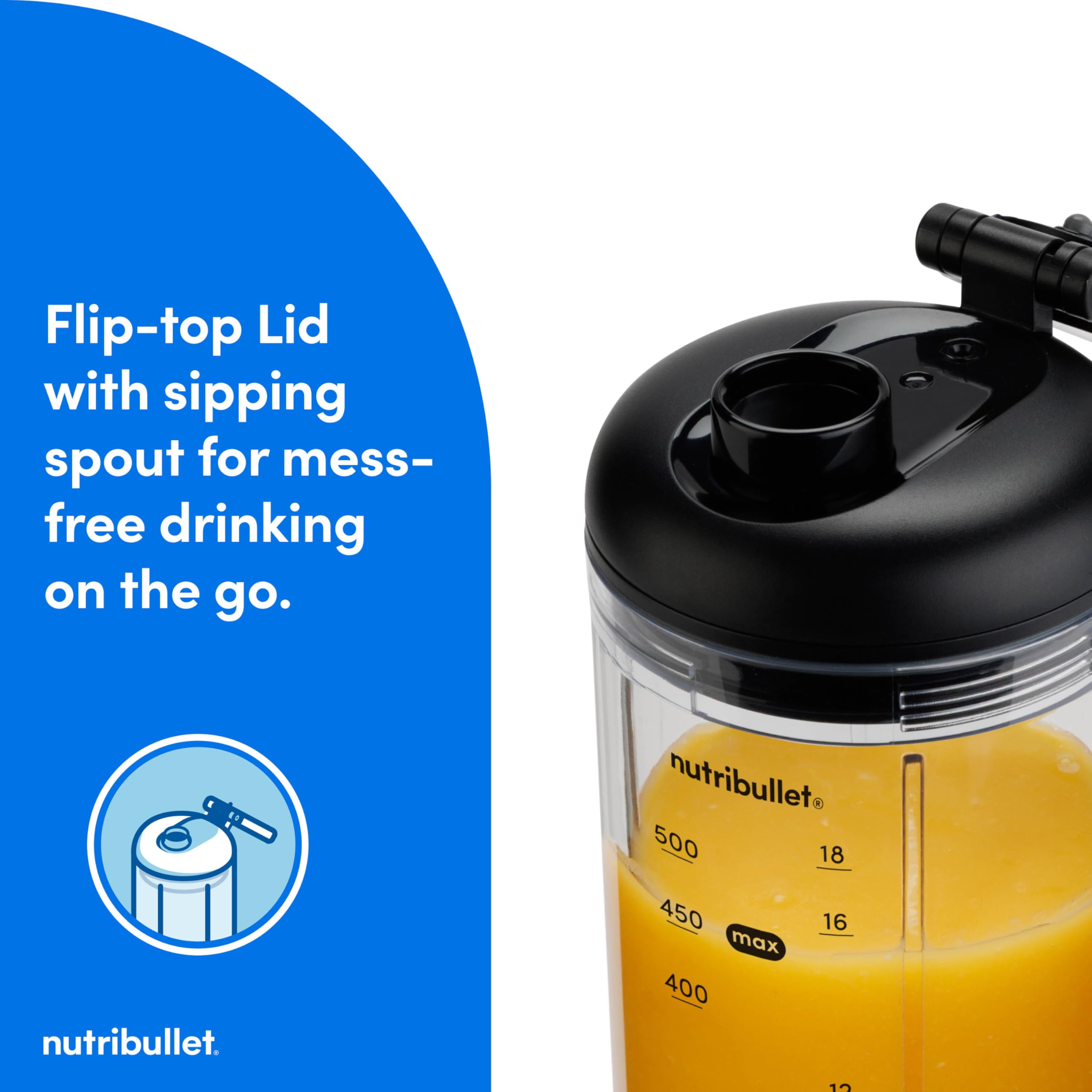 NutriBullet Flex refined blade technology delivers smoother blends.