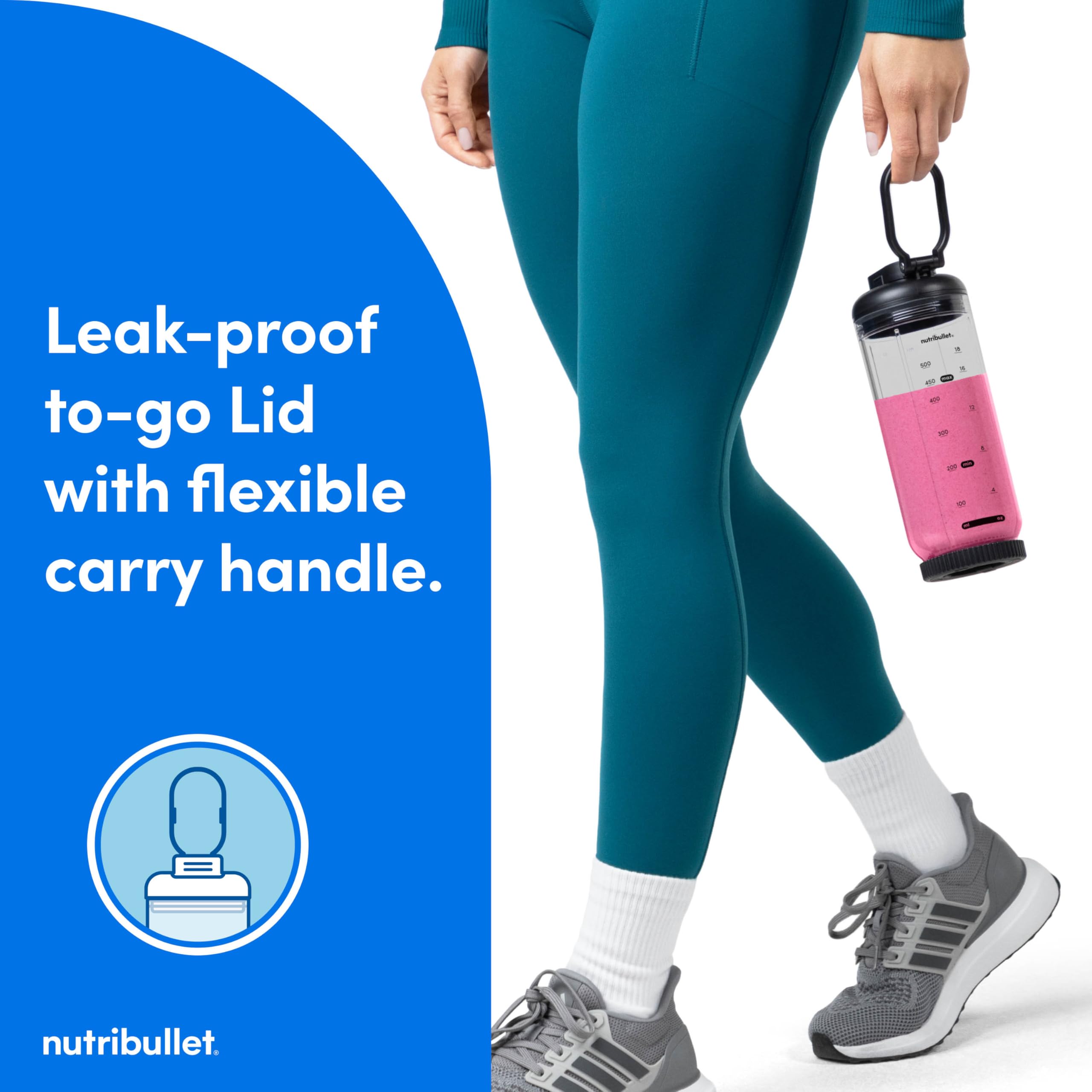 NutriBullet Flex silicone charge port cover protects against leaks.