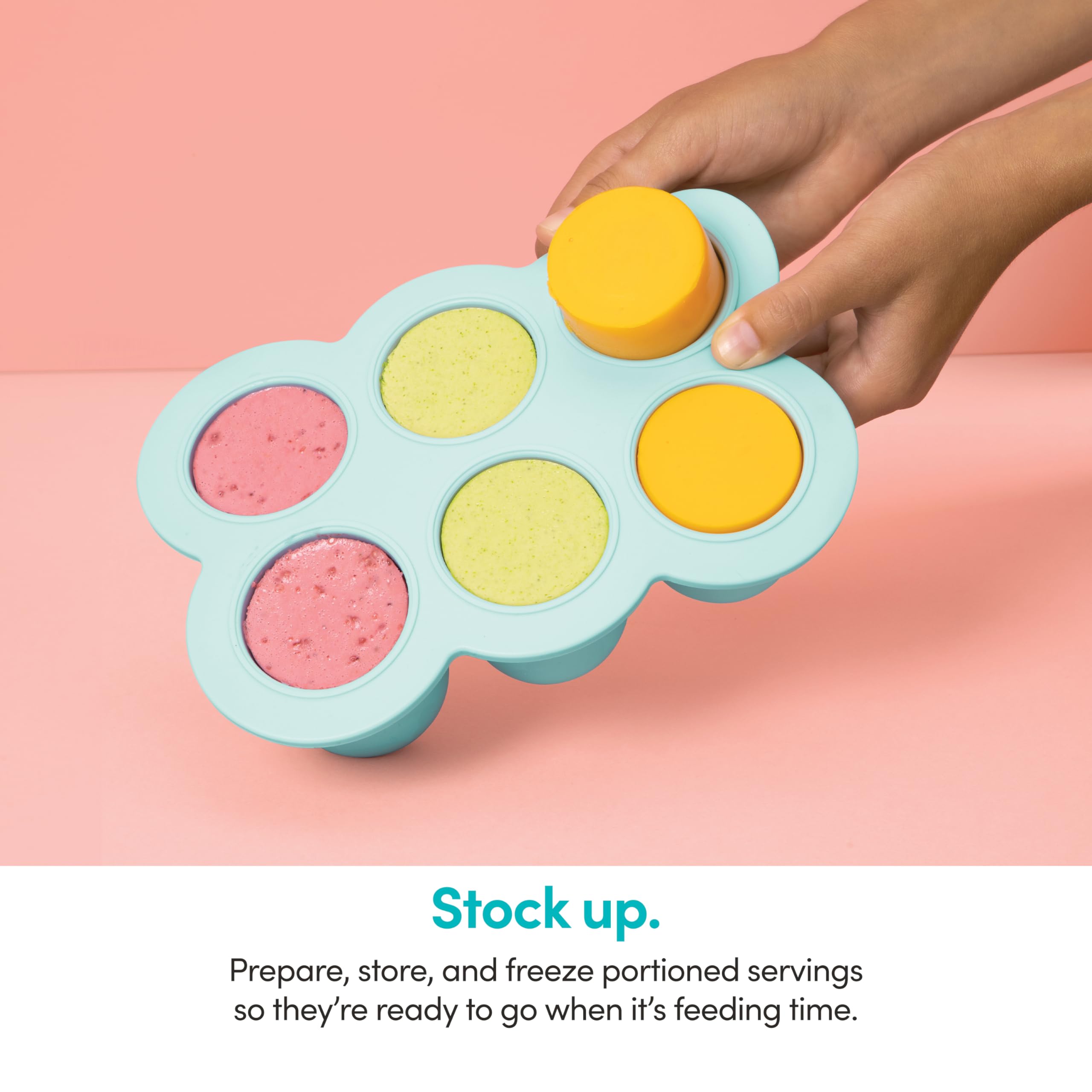 NutriBullet NBY-50100 silicone freezer tray with lid for freezing meals.