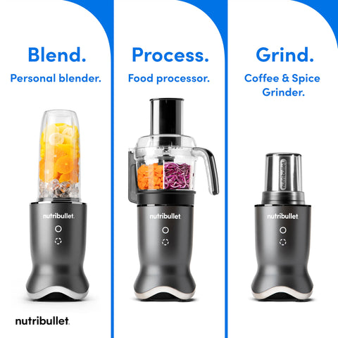 NutriBullet Ultra Plus+ rapid extractor blade creates silky smoothies and sauces.