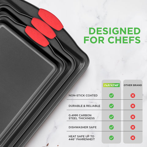 NutriChef dishwasher-safe bakeware simplifies cleanup after baking.