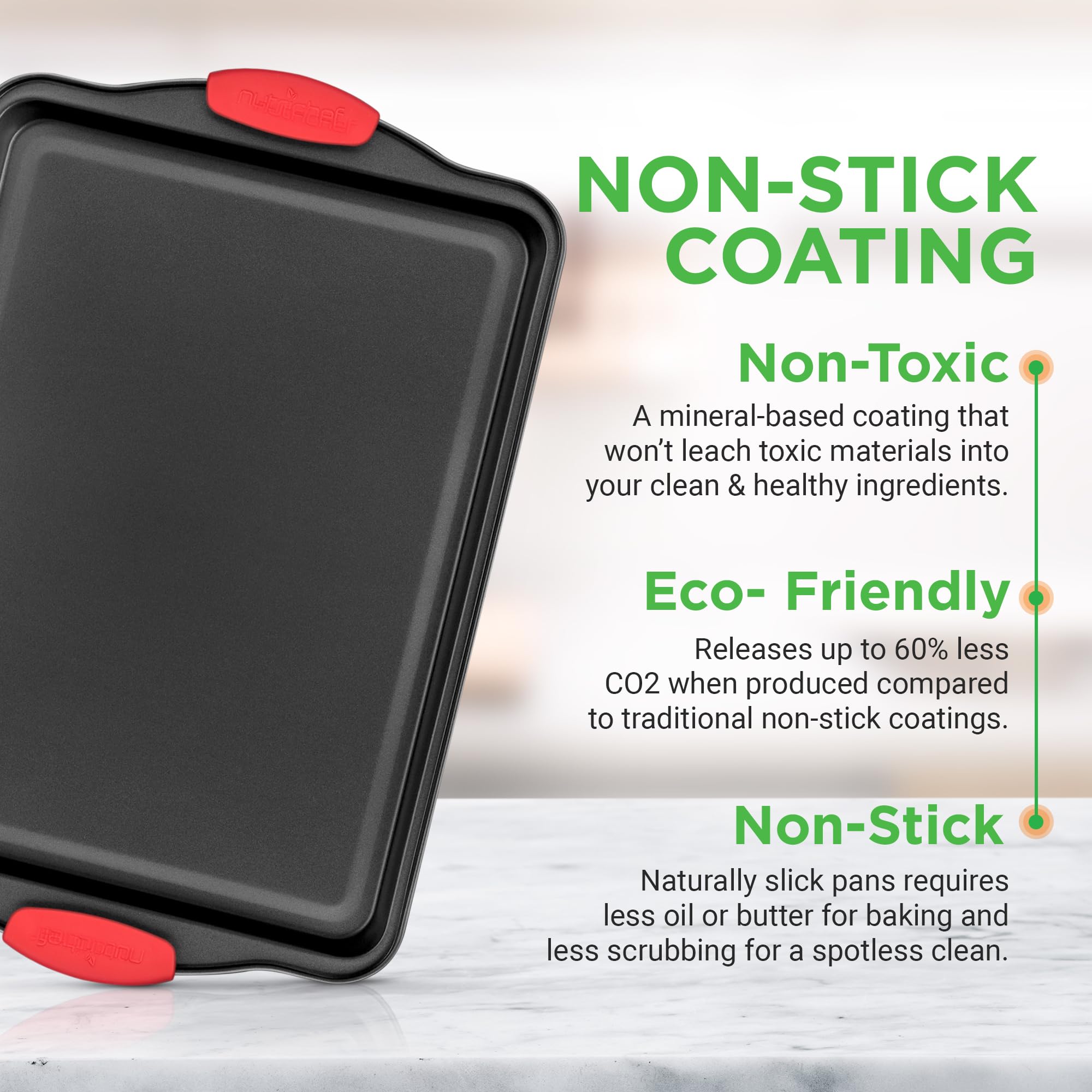 NutriChef large nonstick pan for sheet pan meals.