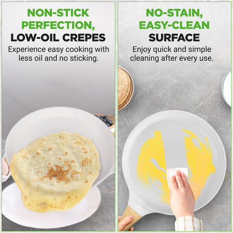 NutriChef marble coating resists stains for simple cleaning.