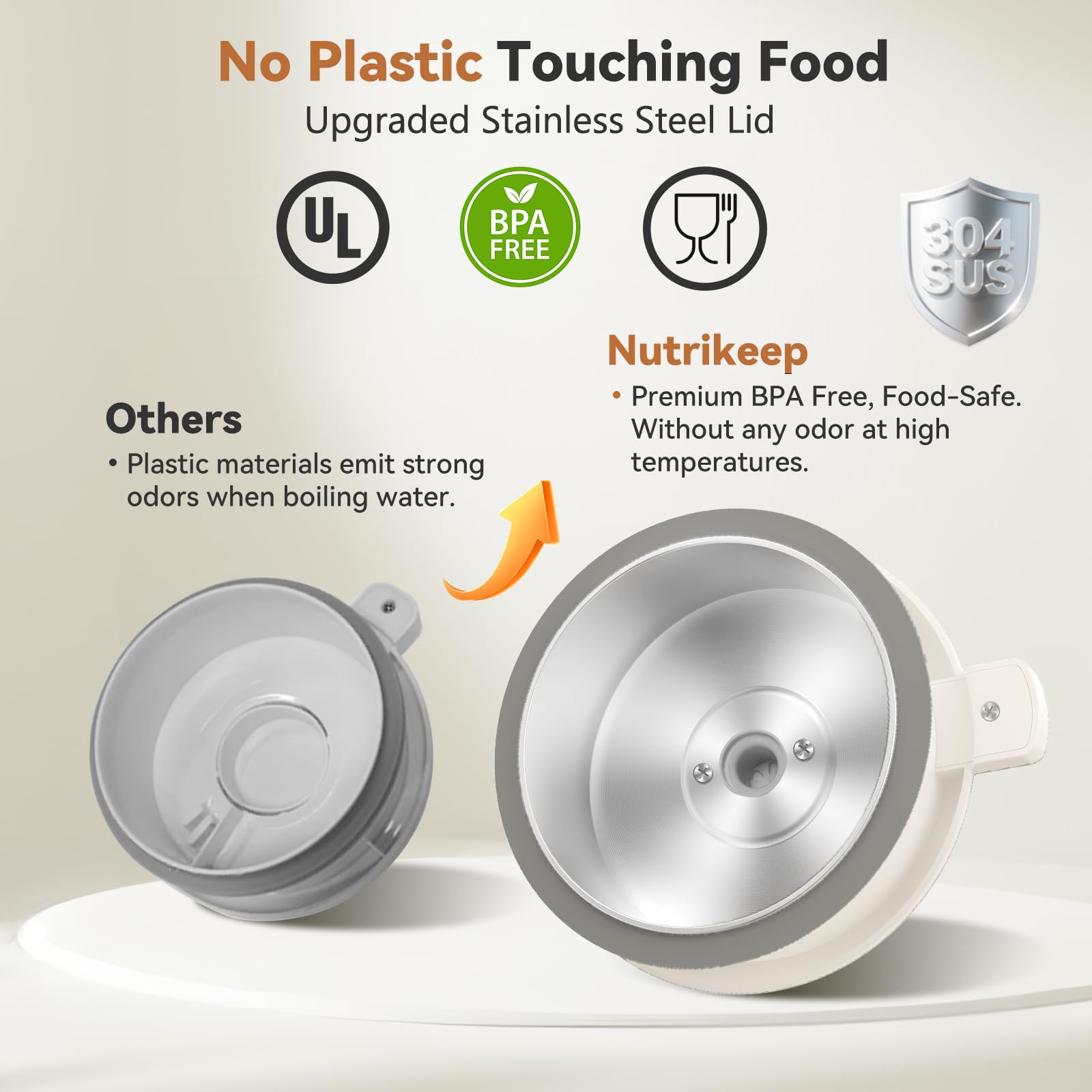 Nutrikeep 40oz capacity demonstrates batch-friendly milk or juice preparation.