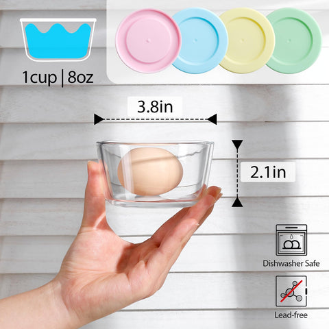 NutriUps 1cup glass container with pink lid keeps portions visible.