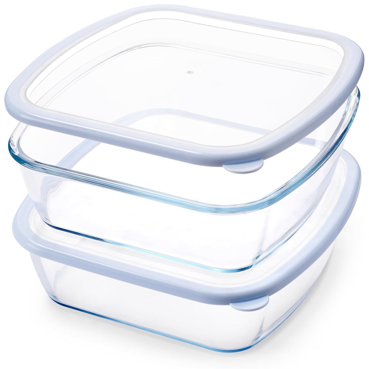 NutriUPS 2-pack 9x9 glass baking dish for casseroles and leftovers.