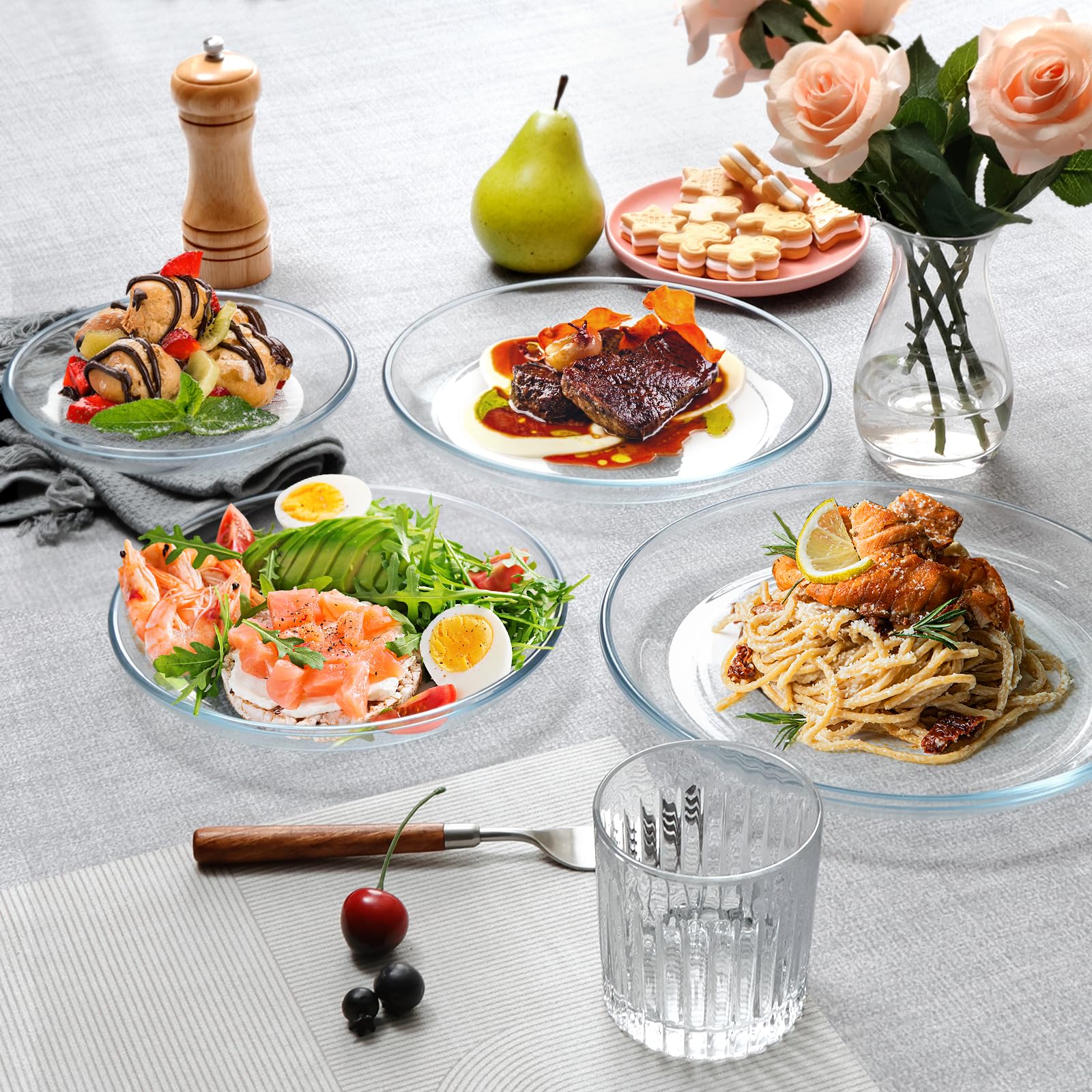 NUTRIUPS 8-inch diameter plate fit for standard place settings.