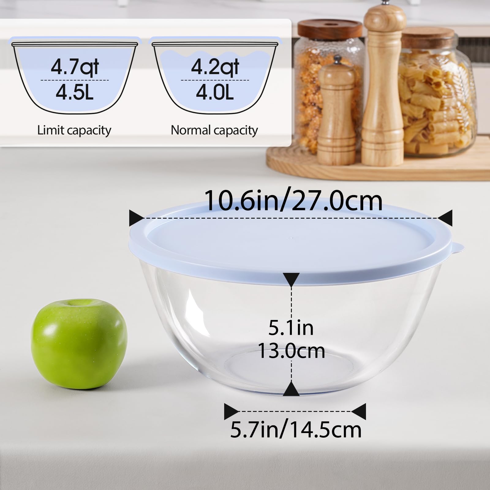 NutriUPS borosilicate glass bowl emphasizes durability and heat resistance