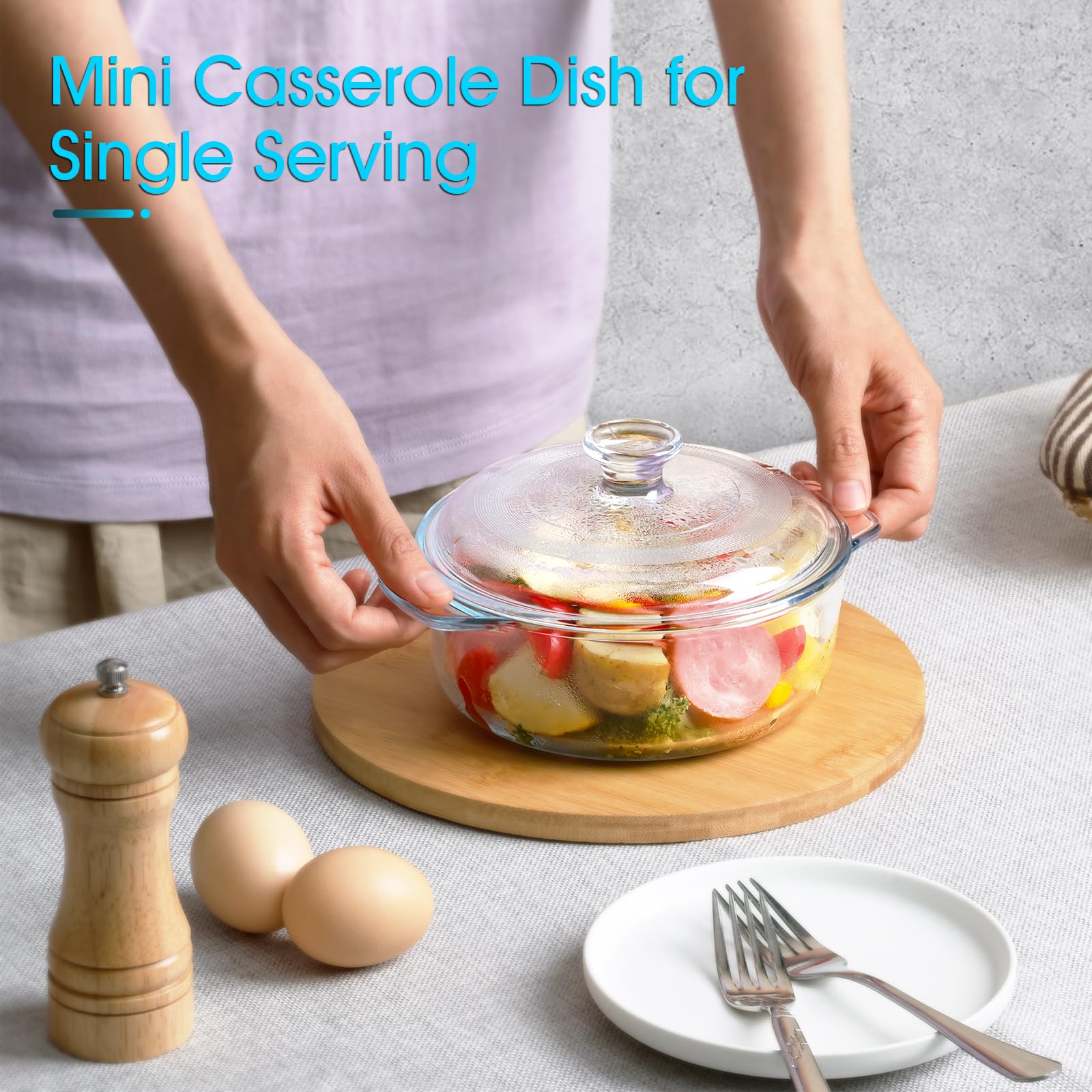 NutriUPS single-serving casserole for soups, stews, and sides.