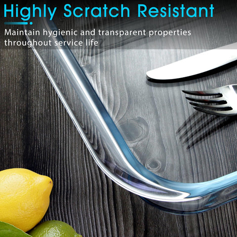 NutriUPS clear glass bakeware showing transparent sides for even browning.