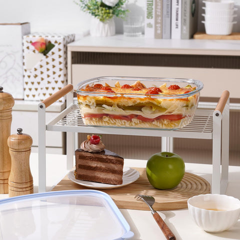 NutriUPS deep 2.6in dish for layered lasagnas and pies.