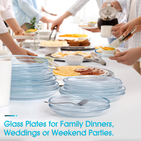 NUTRIUPS gift-ready glass dinnerware set for weddings and housewarmings.