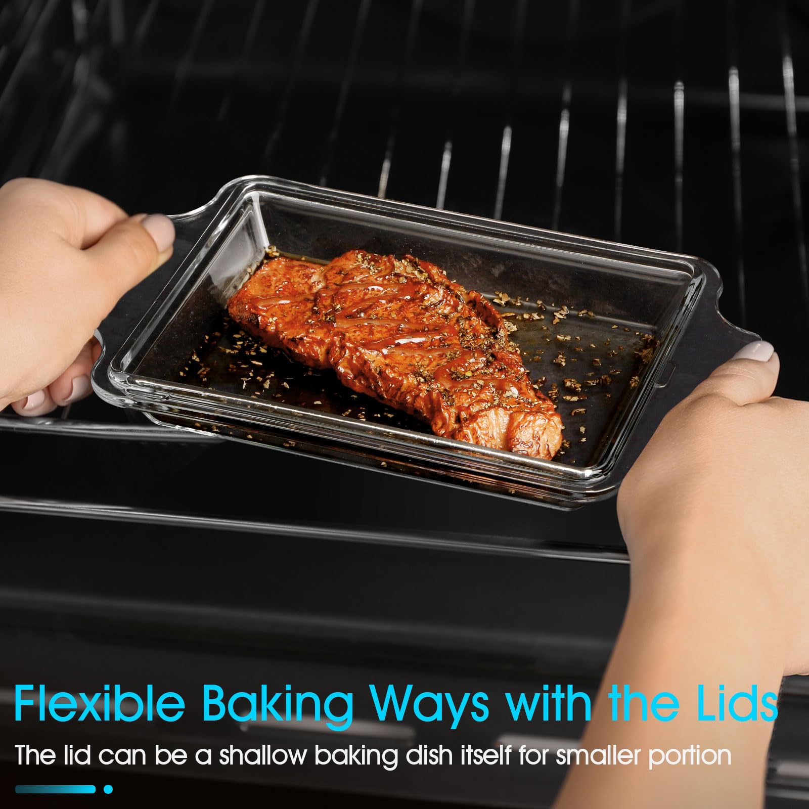 NUTRIUPS lid-used-as-tray, versatile for roasting and serving.