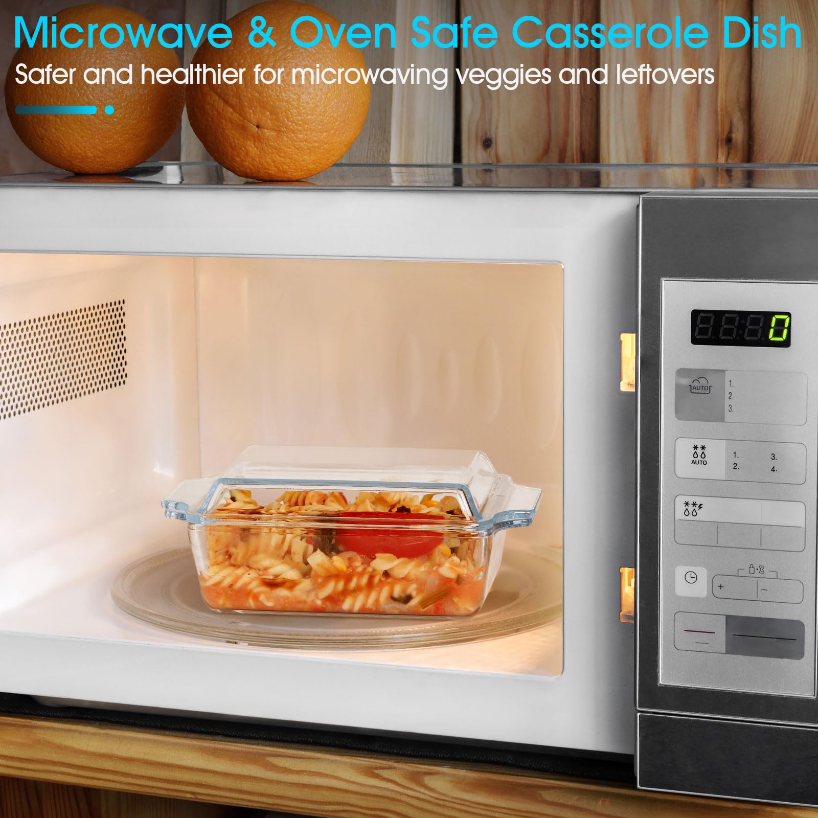 NUTRIUPS two-pack casserole set supports compact, organized meals.