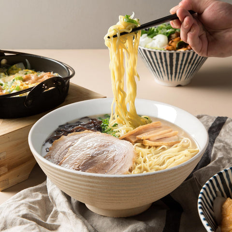 NUTRIUPS kiln-glazed ramen bowl teal shows unique texture and color