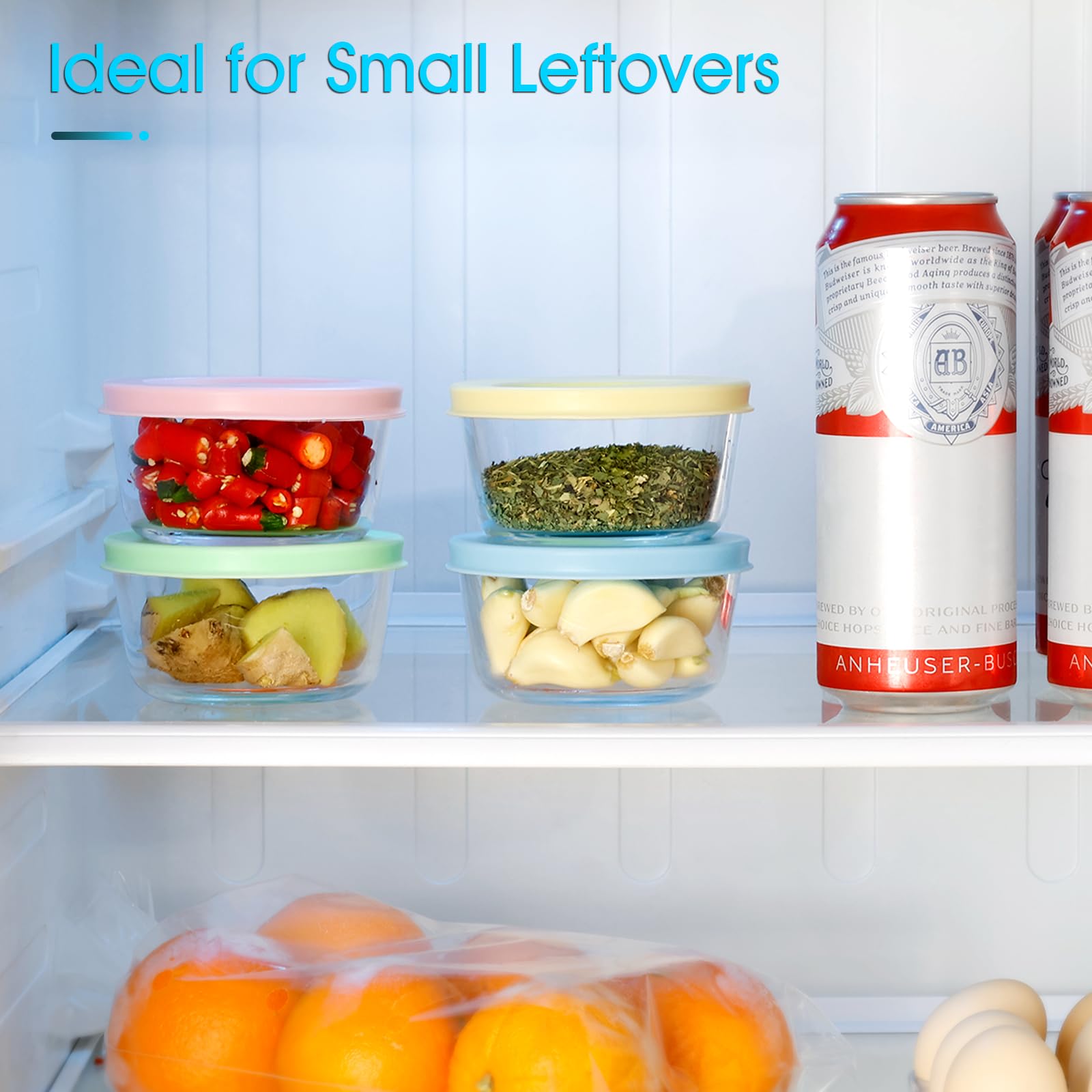 NutriUps meal prep setup showing colorful containers on a kitchen counter.
