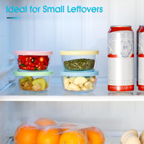 NutriUps meal prep setup showing colorful containers on a kitchen counter.