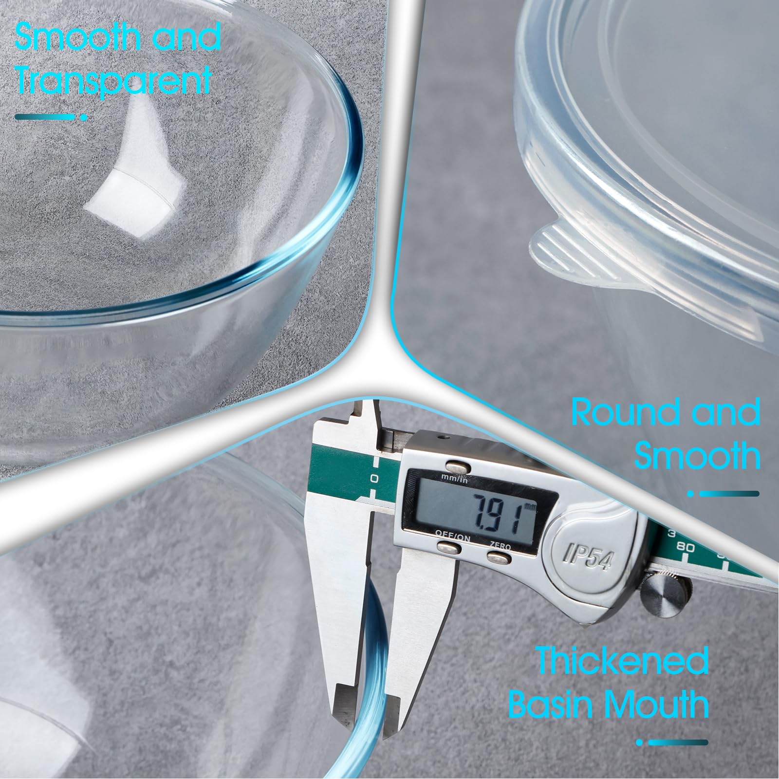 NUTRIUPS sturdy glass bowl with lid supports daily prep and serving.