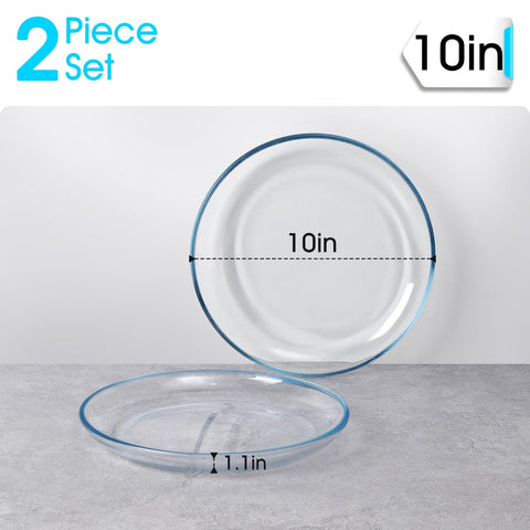 NUTRIUPS tempered clear glass plate ideal for microwave reheats and presentation.