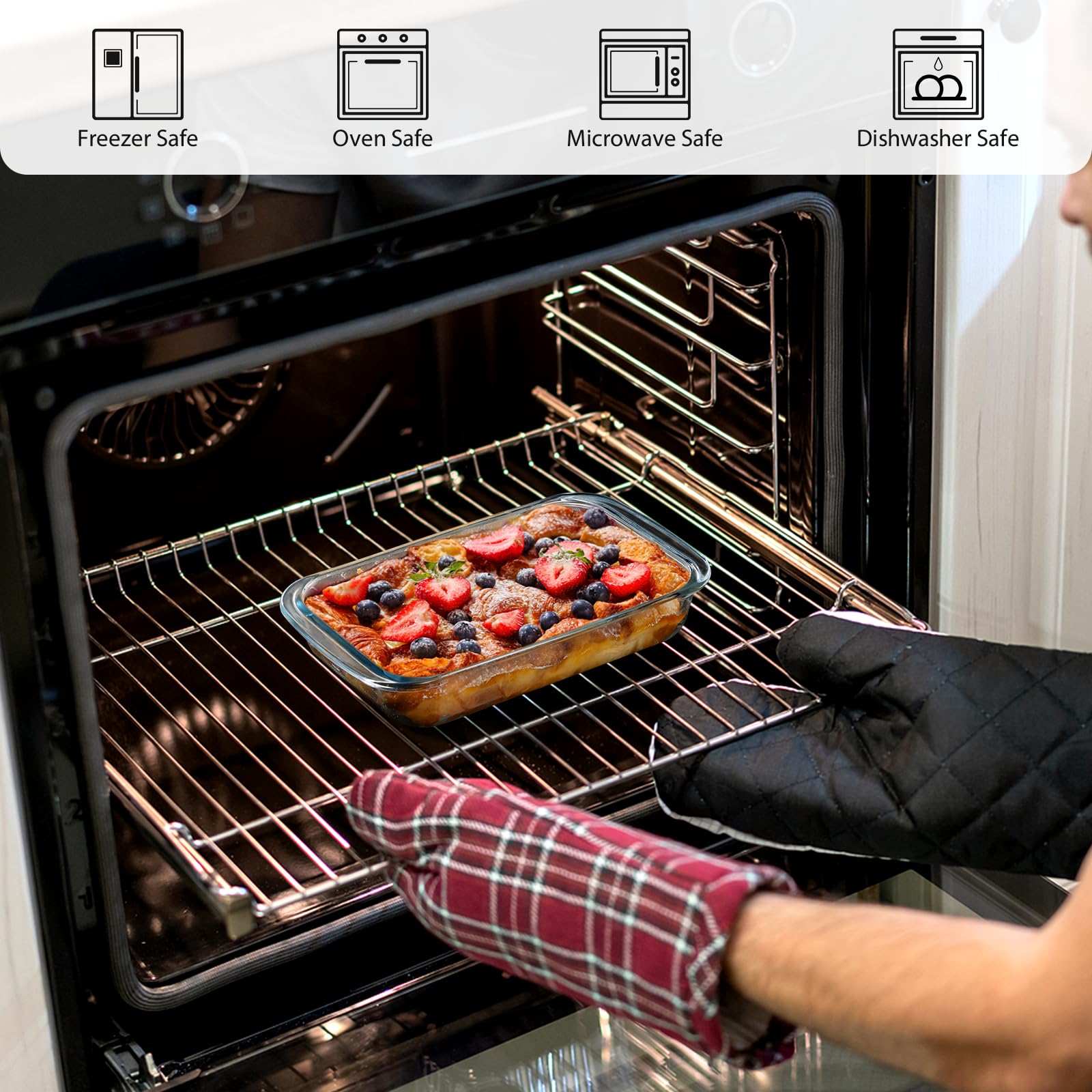 NutriUPS tempered glass dish demonstrates heat resistance and safe handling.