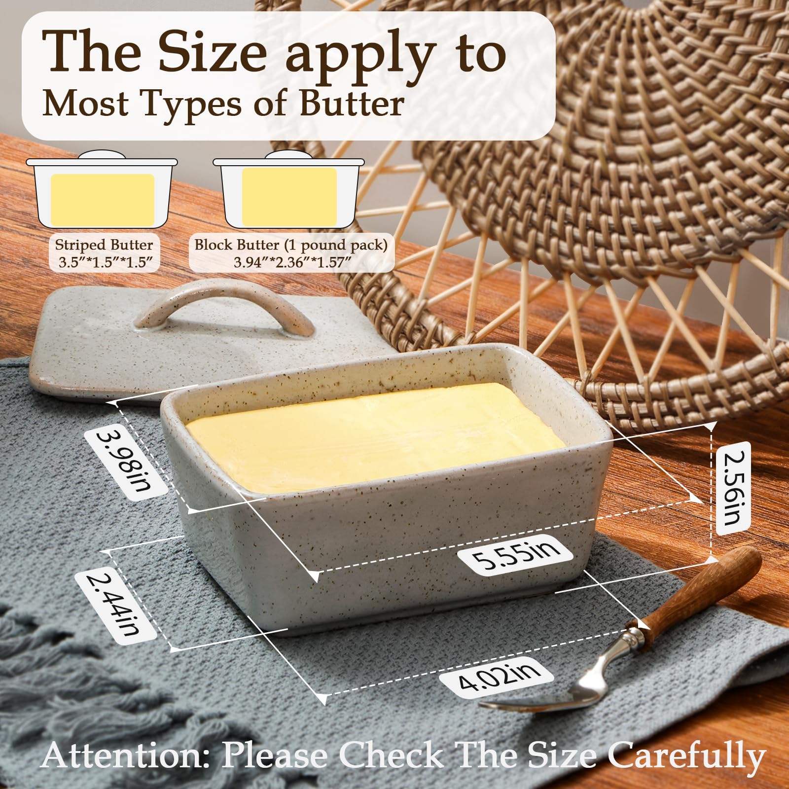 NutriUPS vintage European butter holder with lid adds timeless charm to tables.