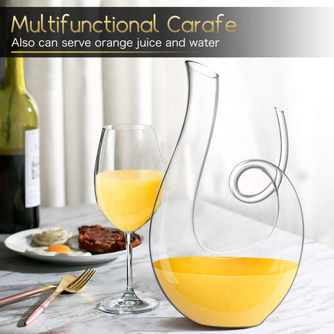 NUTRIUPS Swan decanter wide spout prevents drips during pour