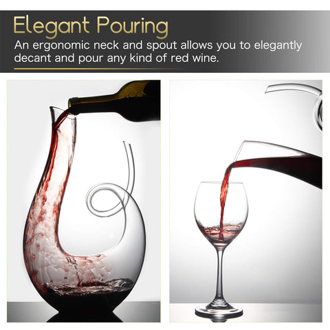 NUTRIUPS Swan decanter on table highlights elegant design for entertaining