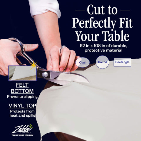 Nuvantee 52 by 108 inches deluxe vinyl table protector covers large tables.