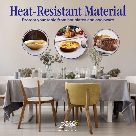 Nuvantee table pad with flannel backing prevents slipping.