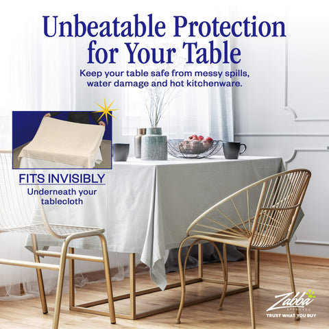 Nuvantee table pad waterproof protector guards against spills.