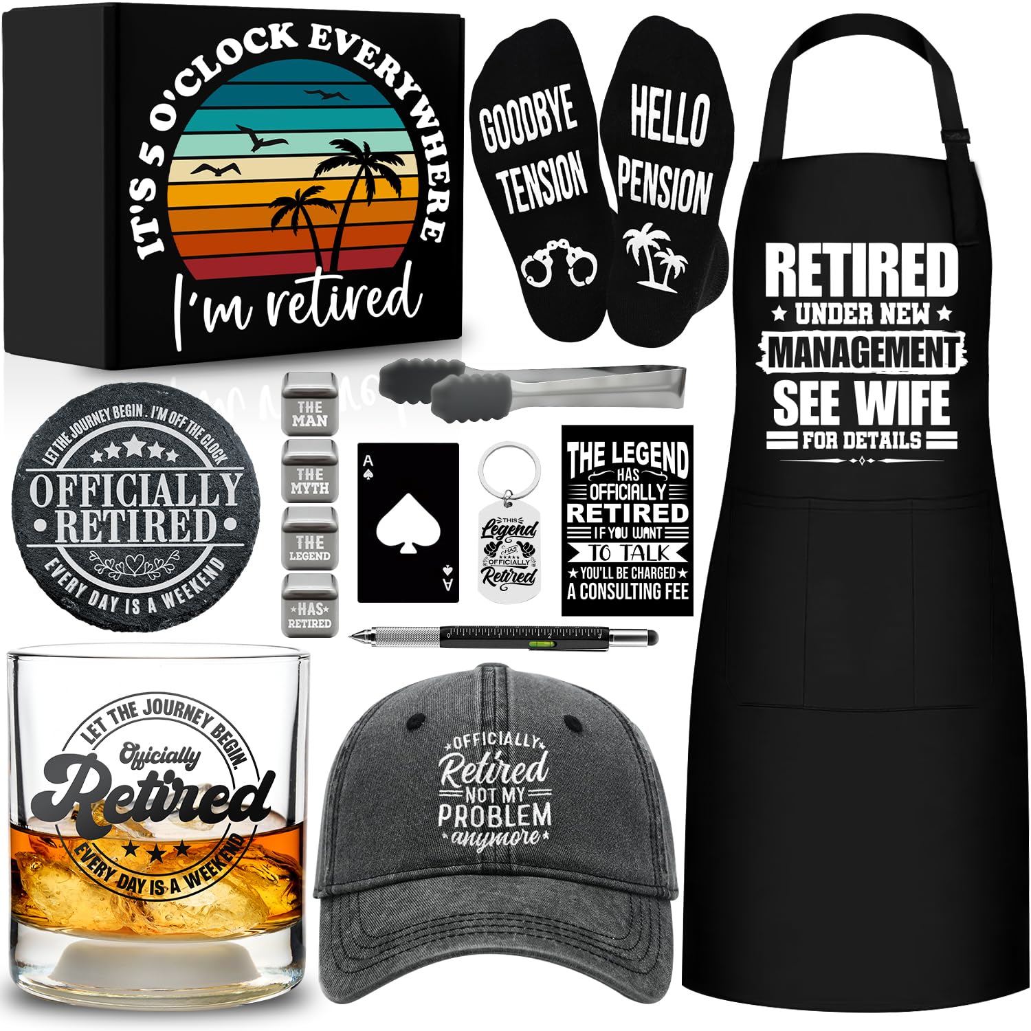 NVTROVI retirement gift set displayed in a colorful box for gifting