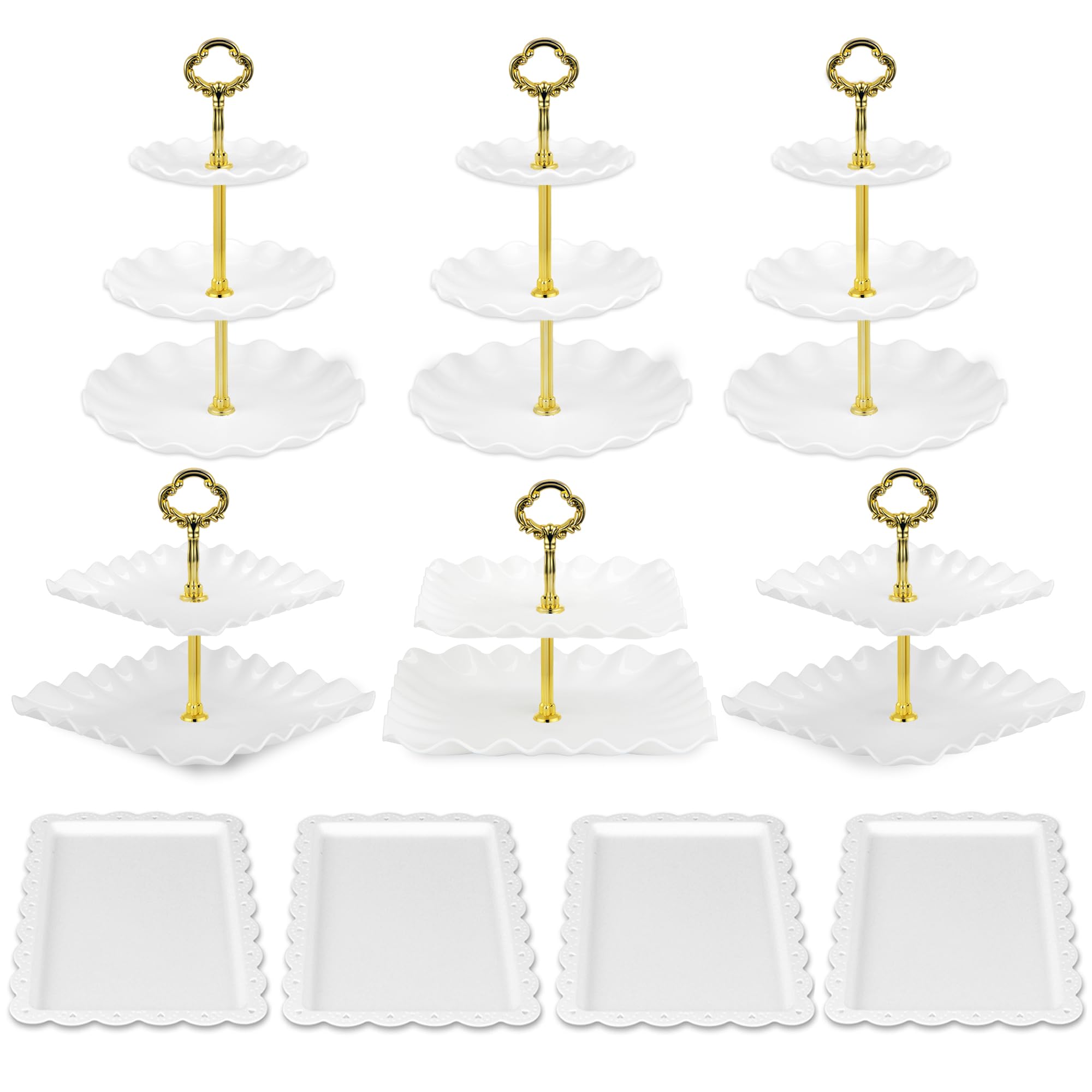 NWK cake stand set three-tier display great for cupcakes and treats
